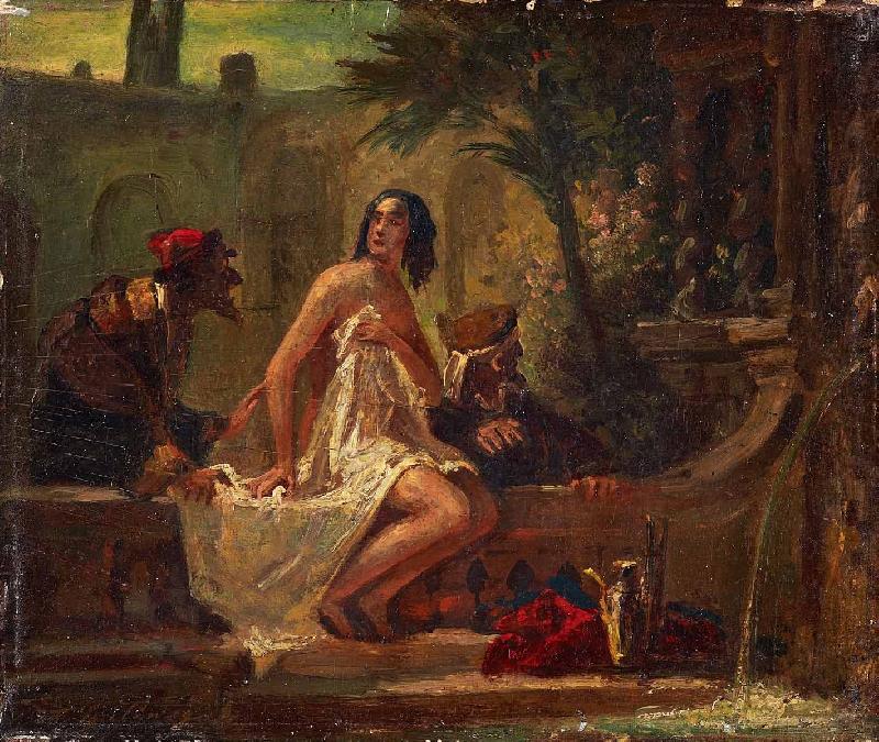 Carl Spitzweg Susanna im Bade oil painting picture